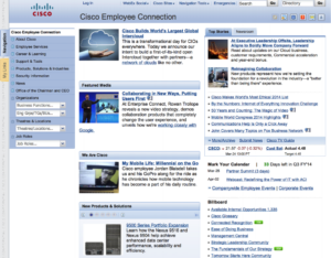 Cisco intranet home page