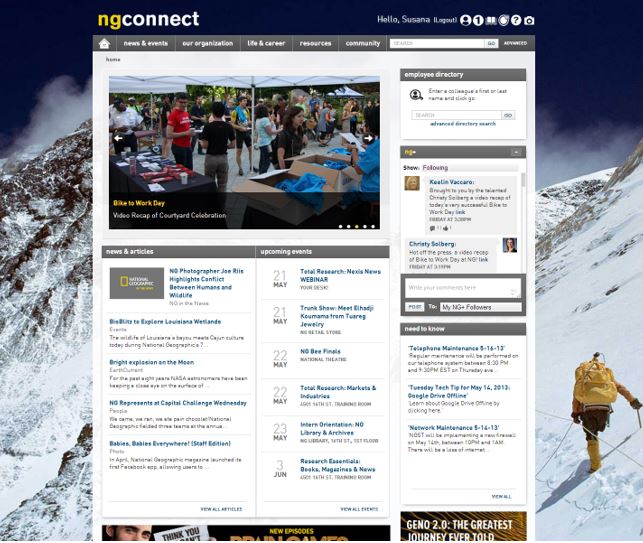 national geographic intranet